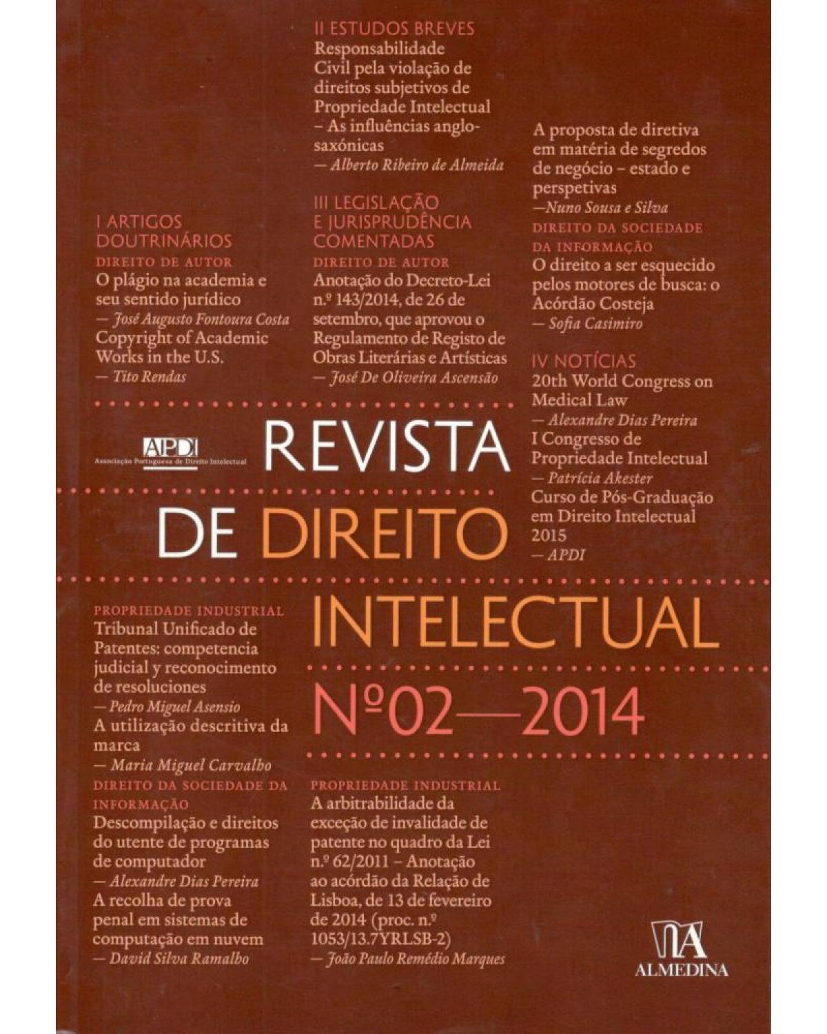 Revista de direito intelectual - nº 02 - 1ª Edição | 2014