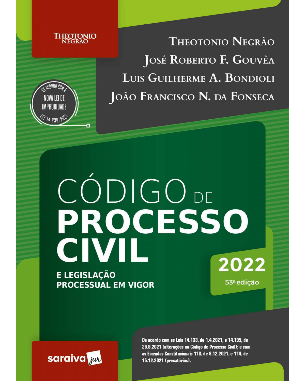 Código de processo civil e legislação processual em vigor - 53ª Edição | 2022