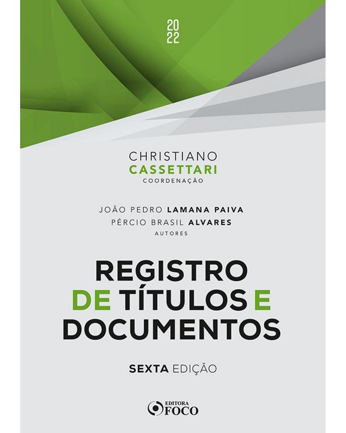 Registro de títulos e documentos - 6ª Edição | 2022