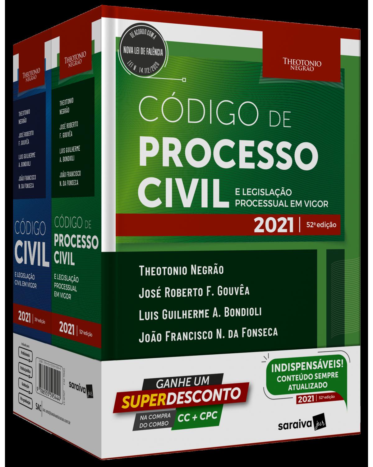 Kit Código civil e código processo civil - 13ª Edição | 2021