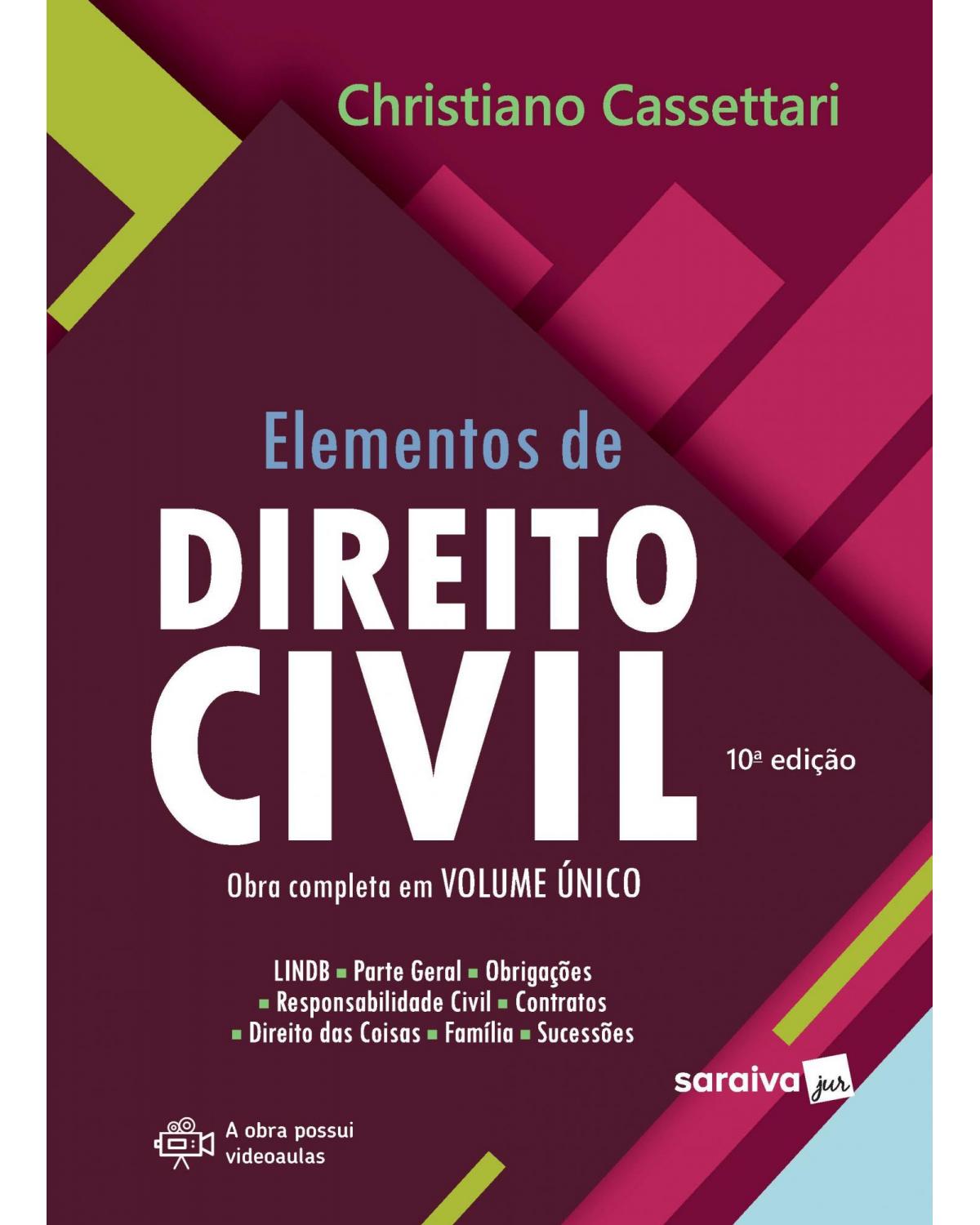 Elementos de direito civil - 10ª Edição | 2022