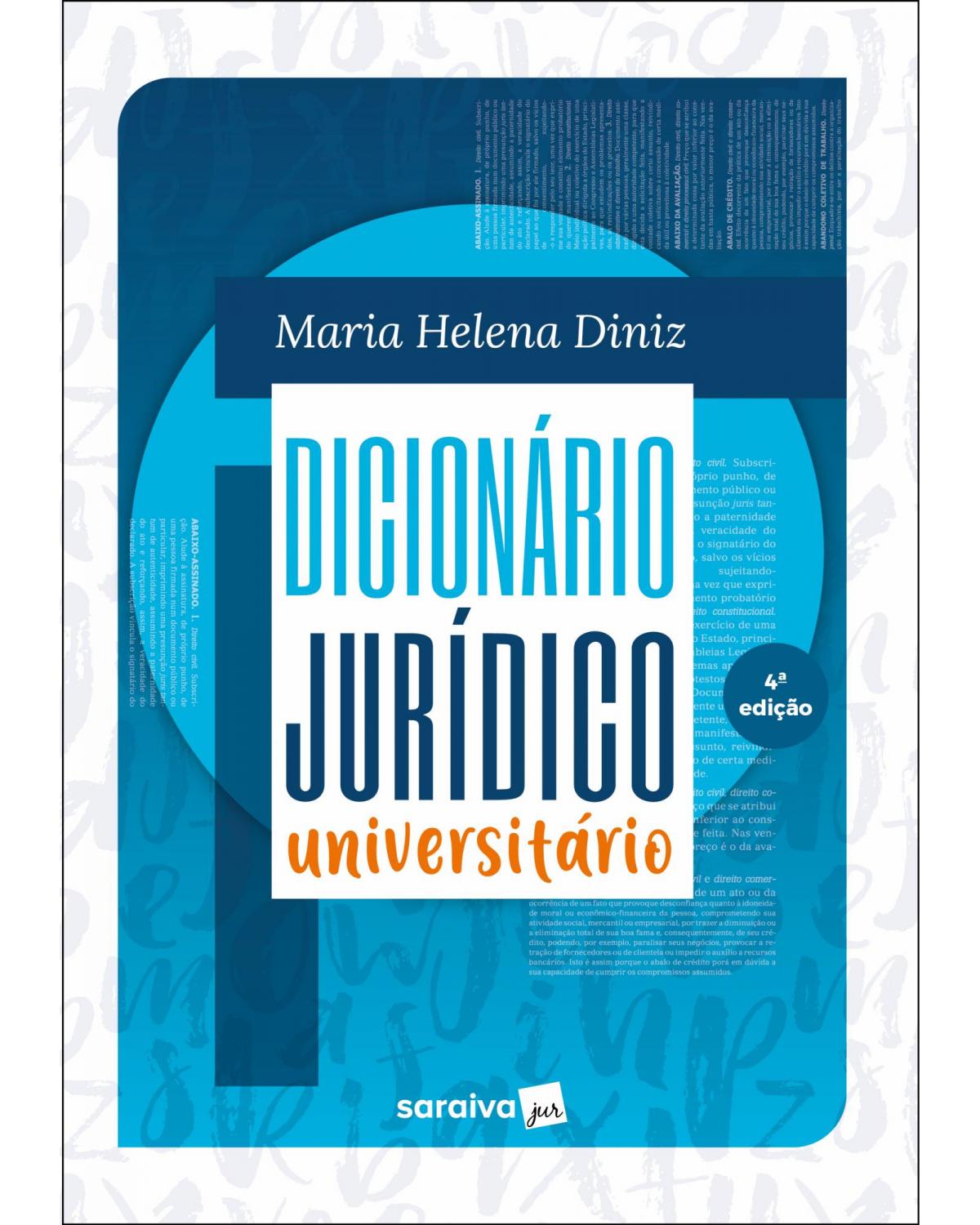 Dicionário jurídico universitário - 4ª Edição | 2022