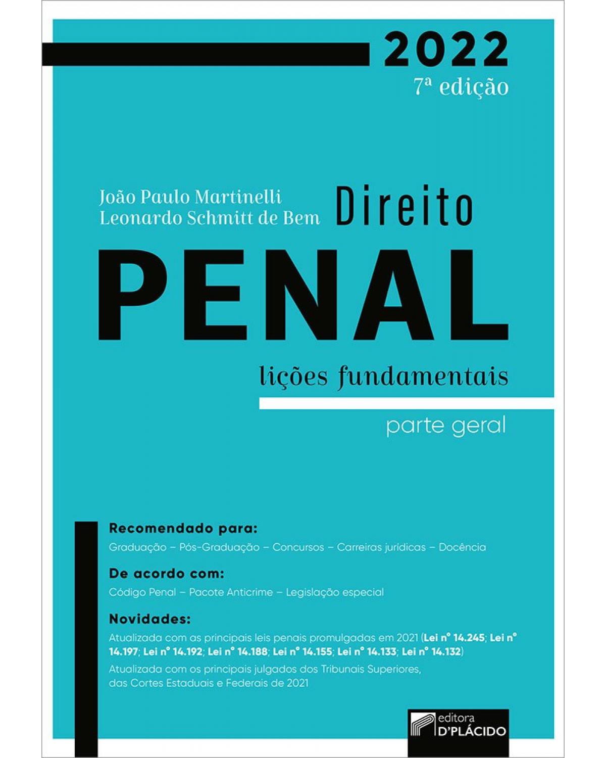 Direito penal - Parte geral: lições fundamentais - 7ª Edição | 2022