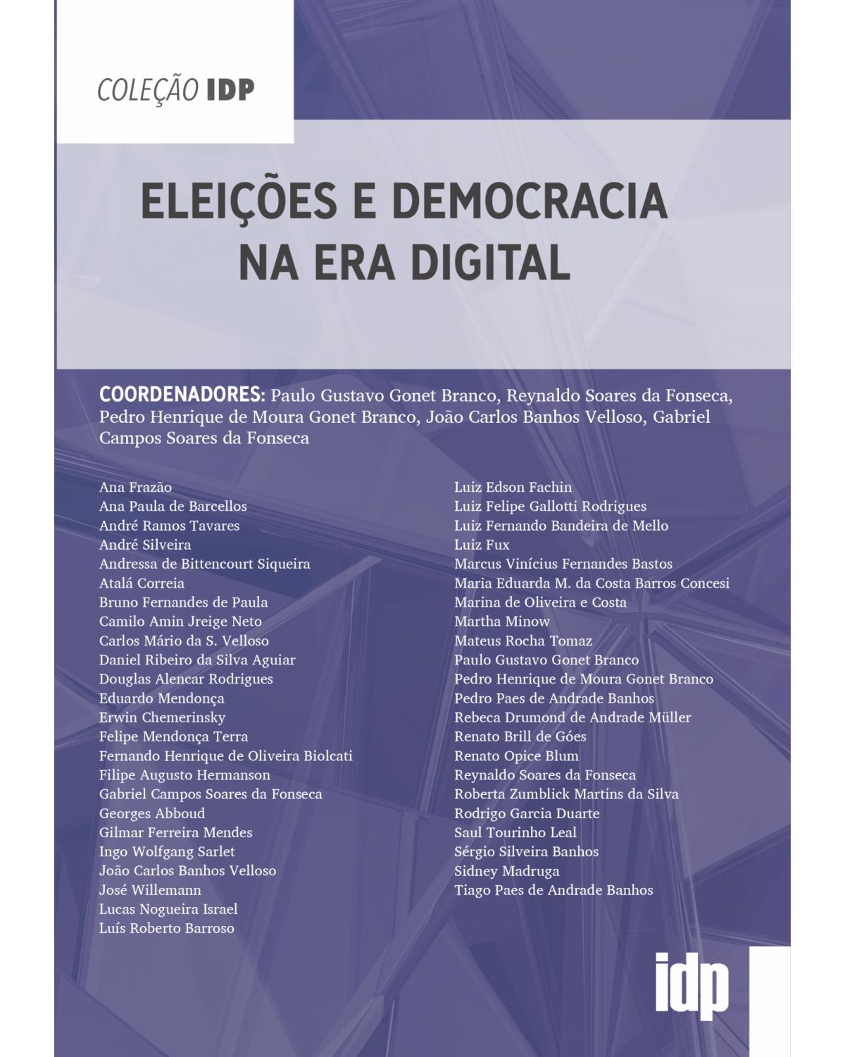 Eleições e democracia na era digital - 1ª Edição | 2022