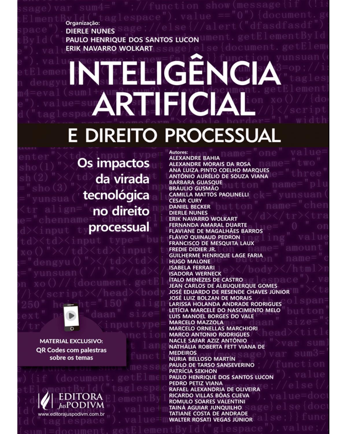 Inteligência artificial e direito processual - os impactos da virada tecnológica no direito processual - 2ª Edição | 2020