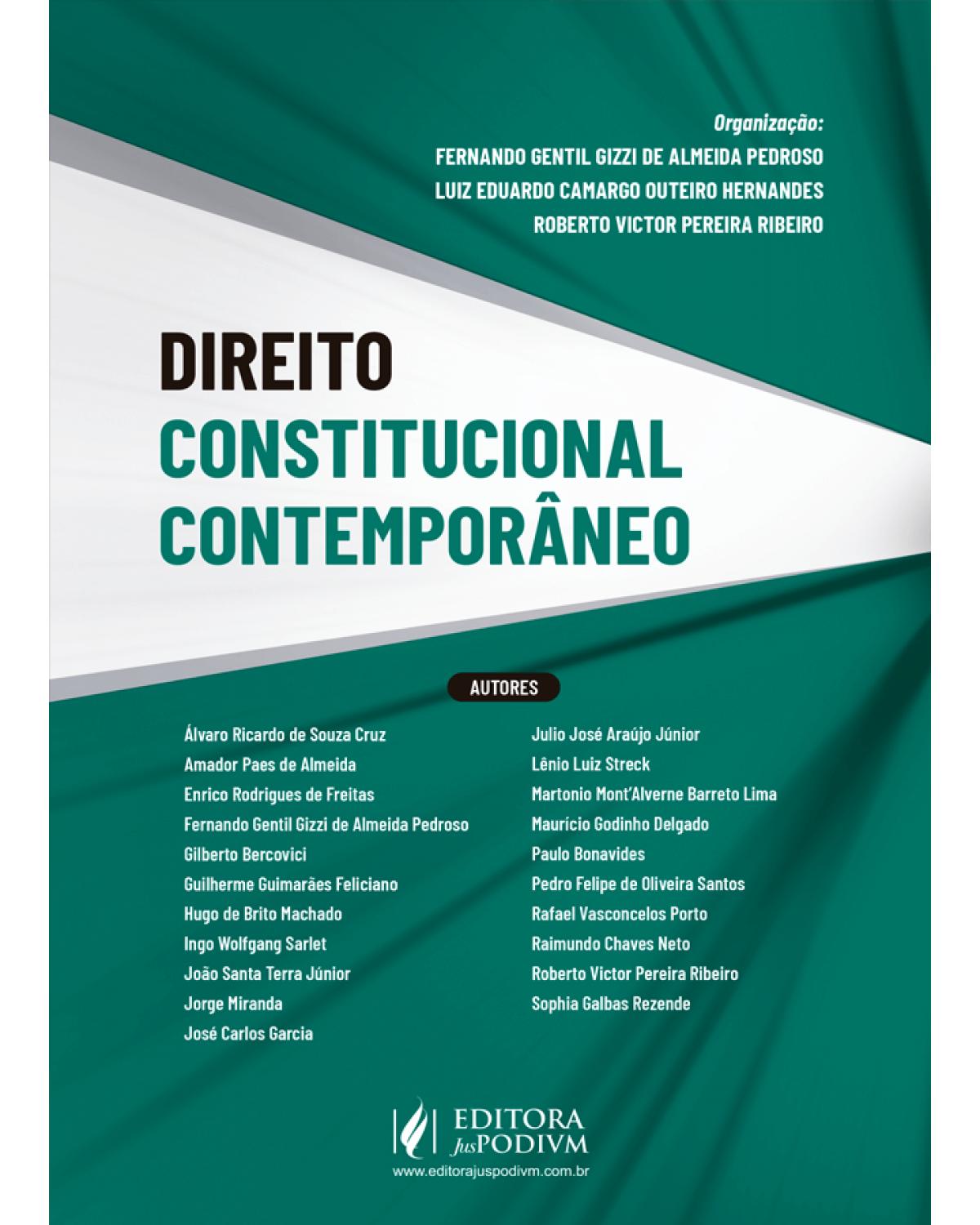 Direito constitucional contemporâneo - 1ª Edição | 2021