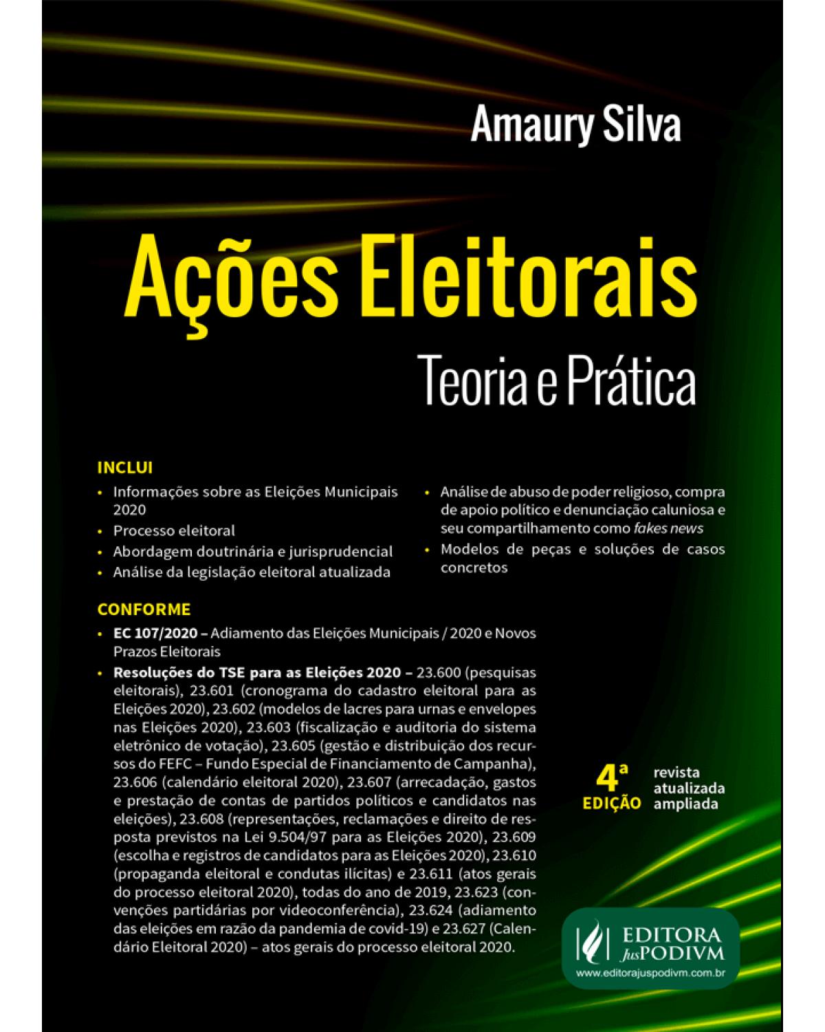 Ações eleitorais - teoria e prática - 4ª Edição | 2020