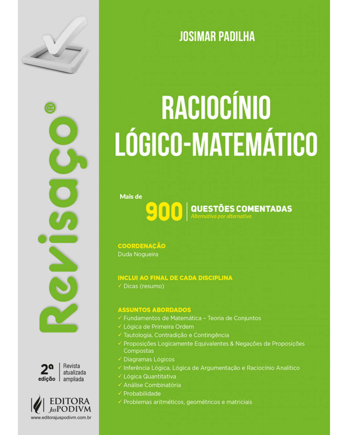 Revisaço - Raciocínio lógicomatemático mais de 900 questões comentadas - 2ª Edição | 2022