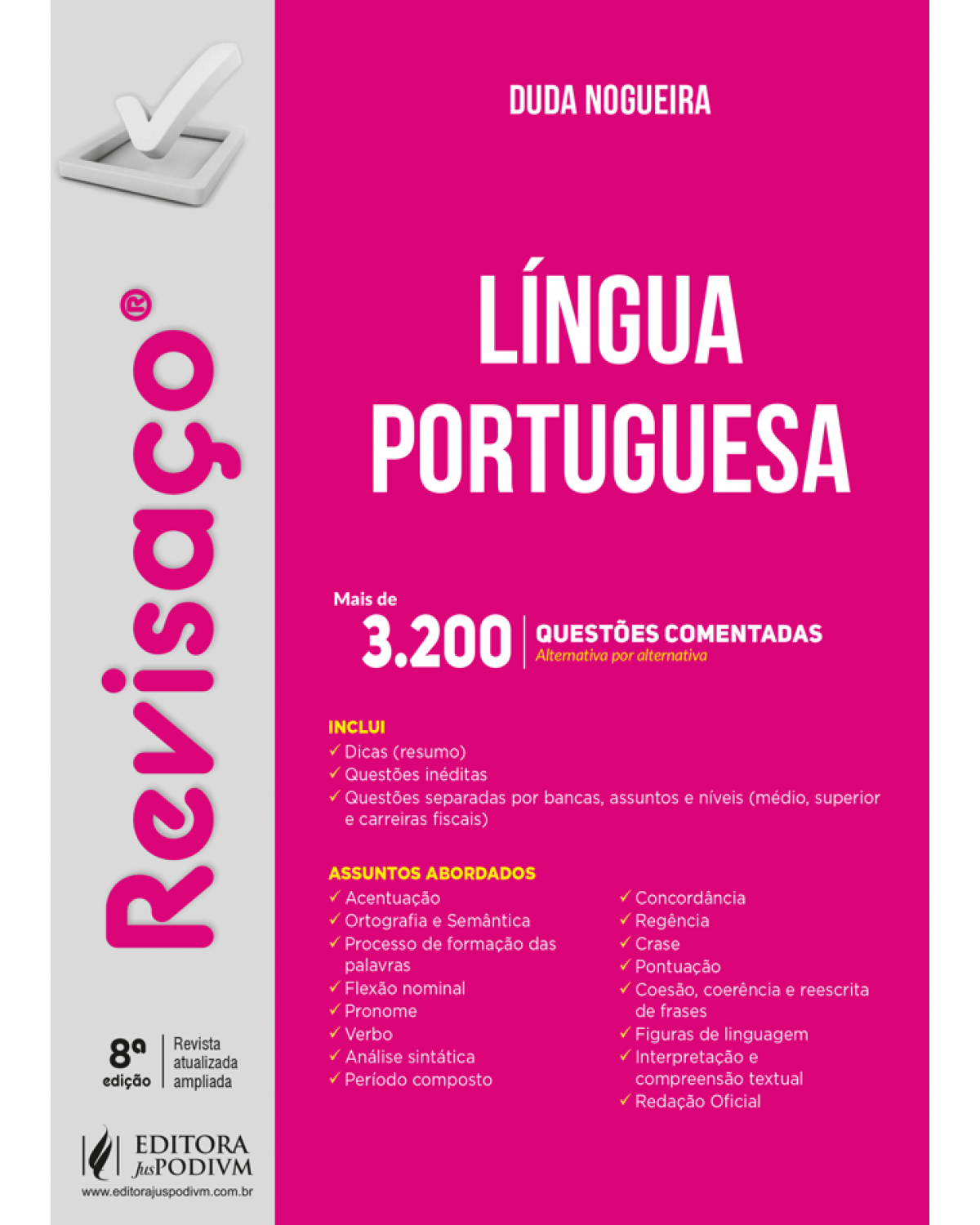 Revisaço - Língua portuguesa - 3.231 questões comentadas e organizadas por assunto - 8ª Edição | 2022