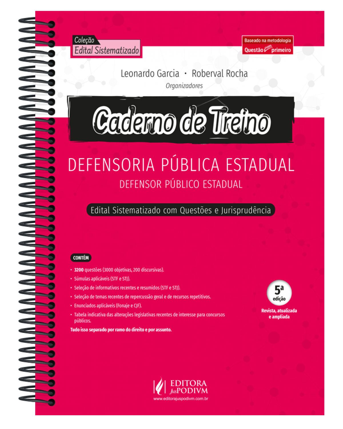 Caderno de treino - Defensor público estadual - edital sistematizado com questões e jurisprudência - 5ª Edição | 2022
