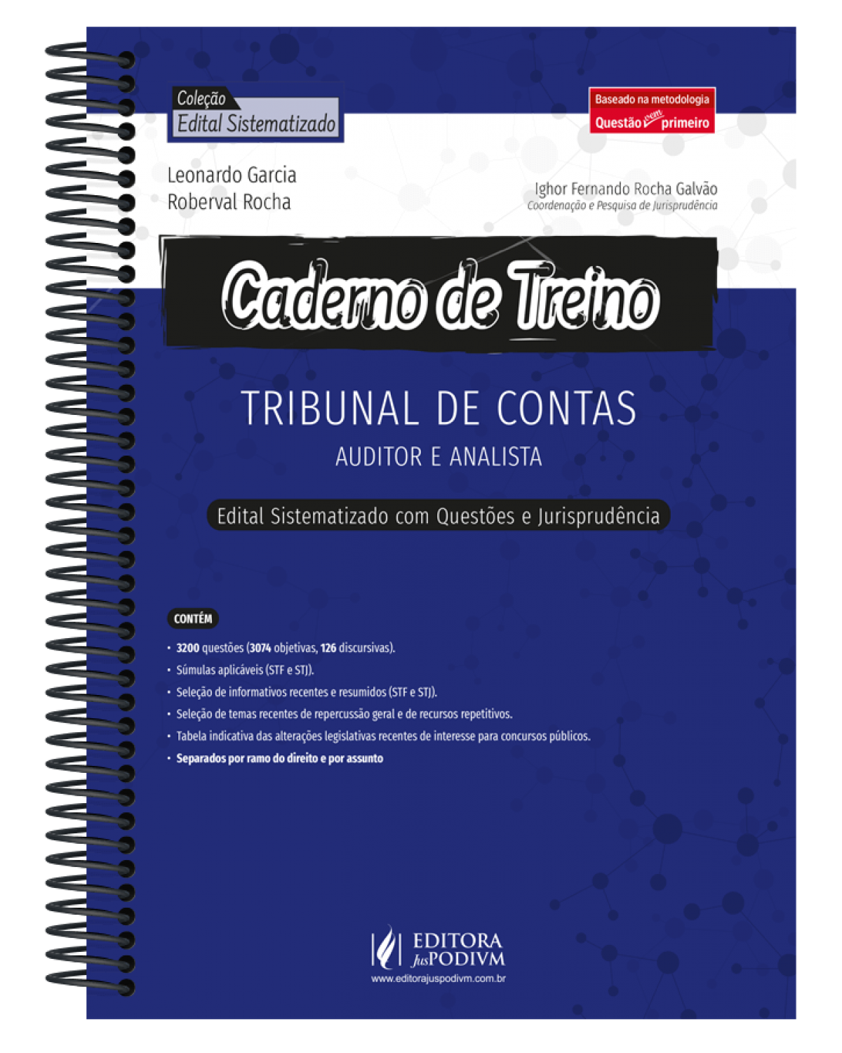 Caderno de treino - Tribunal de contas - Auditor e analista - Edital sistematizado com questões e jurisprudência - 1ª Edição | 2022