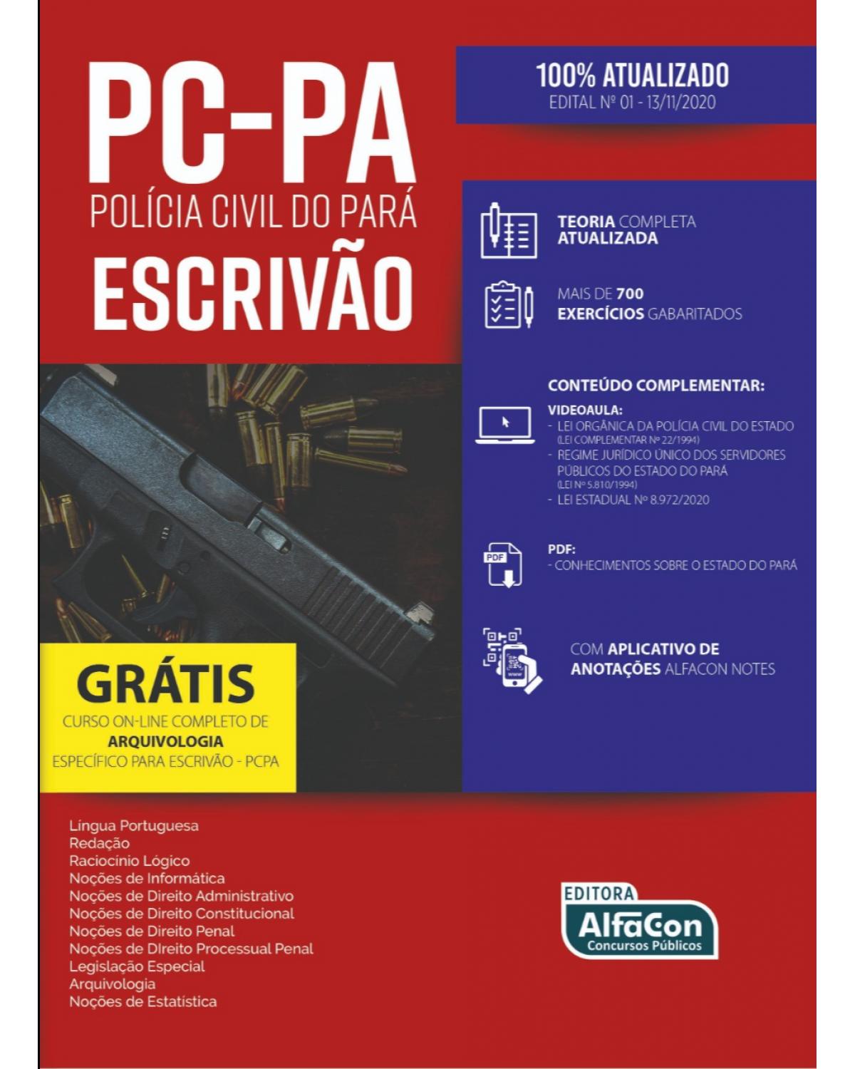 Escrivão da Polícia Civil do Pará (PC-PA) - edital 2020 - 1ª Edição | 2020