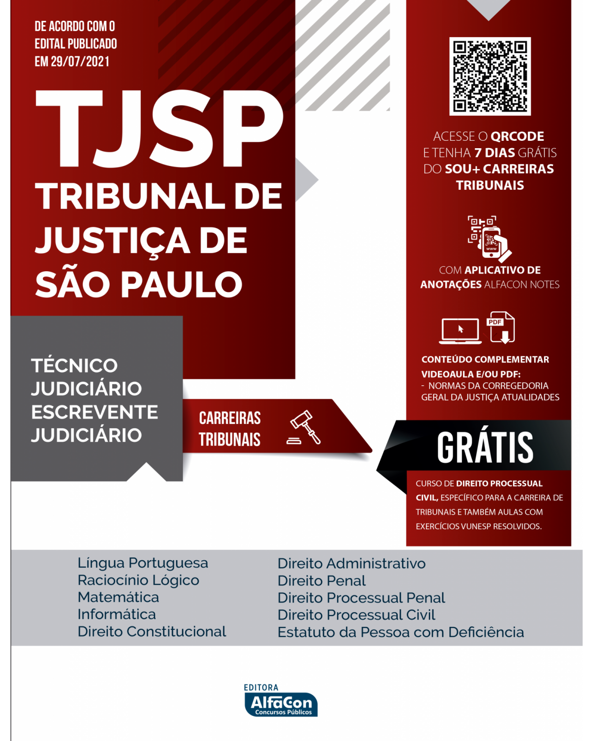 Escrevente e Técnico Judiciário - TJ SP - Tribunal de Justiça de São Paulo - EDITAL 2021 - 5ª Edição | 2021