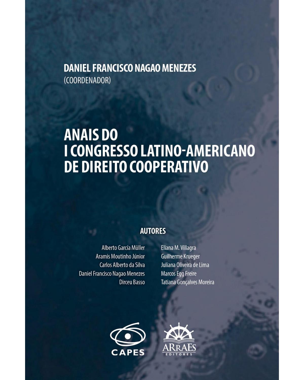 Anais do I Congresso Latino-americano de Direito Cooperativo - 1ª Edição | 2022
