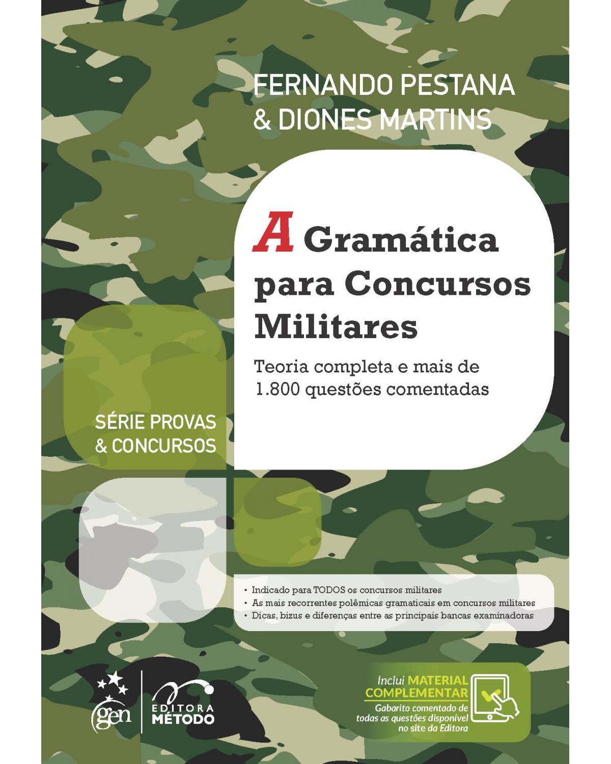 A gramática para concursos militares - 1ª Edição | 2021