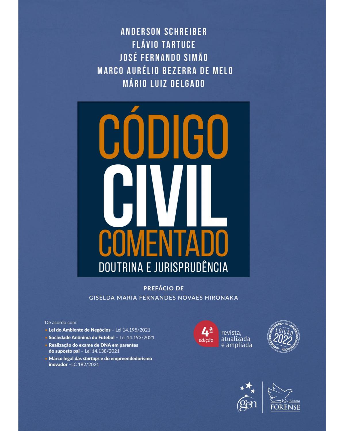 Código civil comentado - Doutrina e jurisprudência - 4ª Edição | 2022