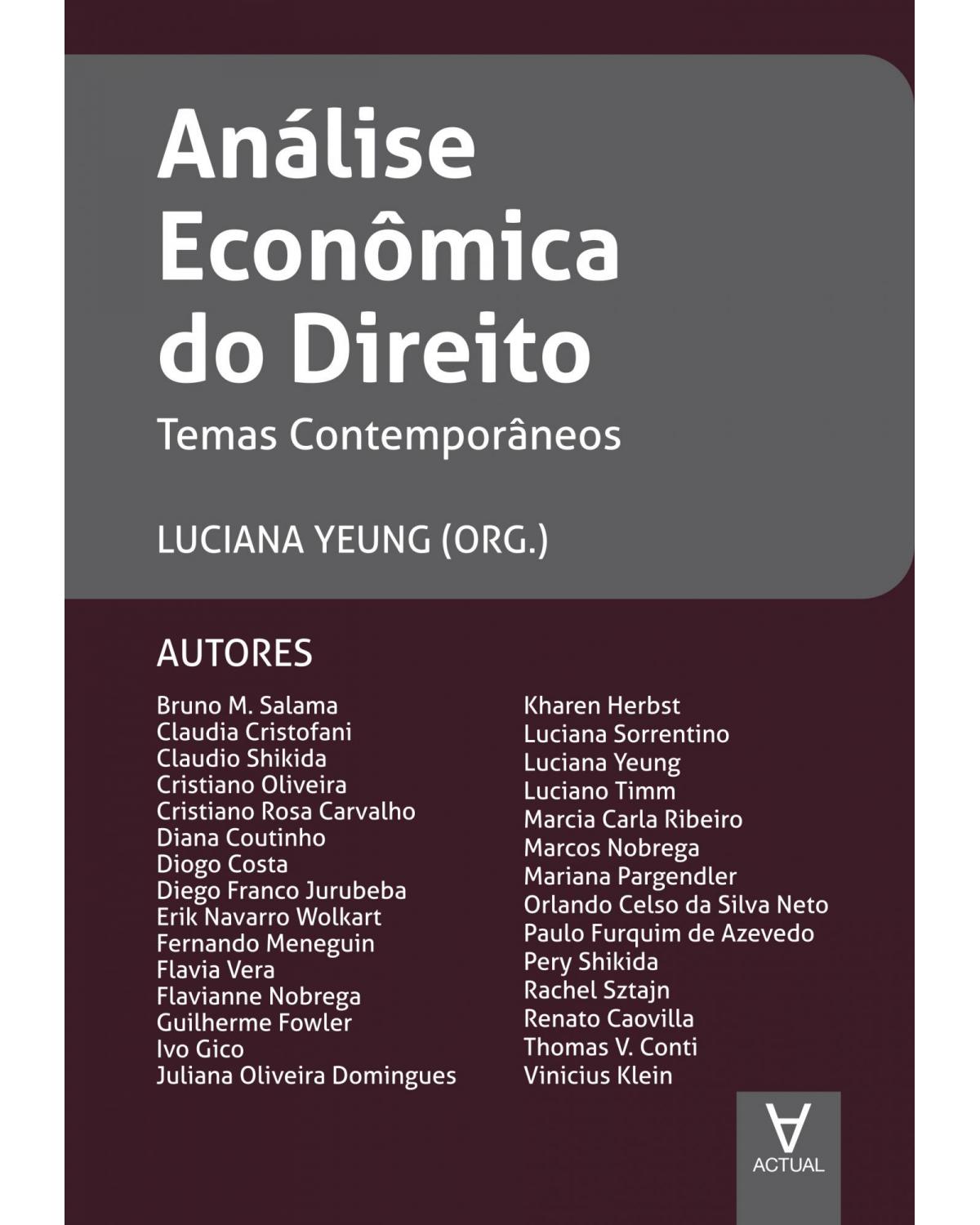 Análise econômica do direito - temas contemporâneos - 1ª Edição | 2020