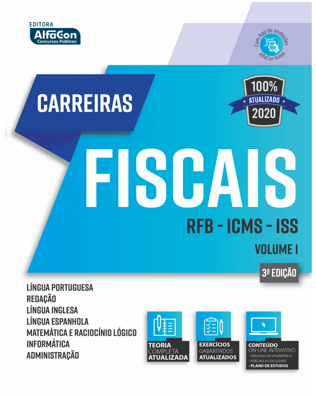 Carreiras fiscais 2020 - Volume 1: Receita Federal do Brasil - ICMS - ISS - 3ª Edição | 2020