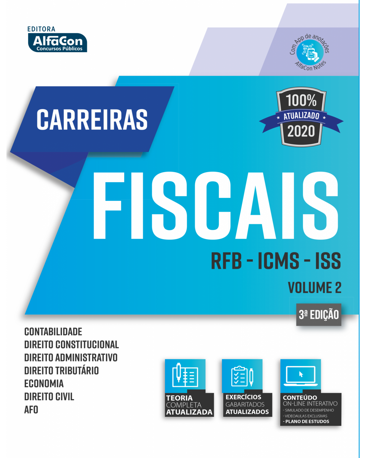 Carreiras fiscais 2020 - Volume 2: Receita Federal do Brasil - ICMS - ISS - 3ª Edição | 2020