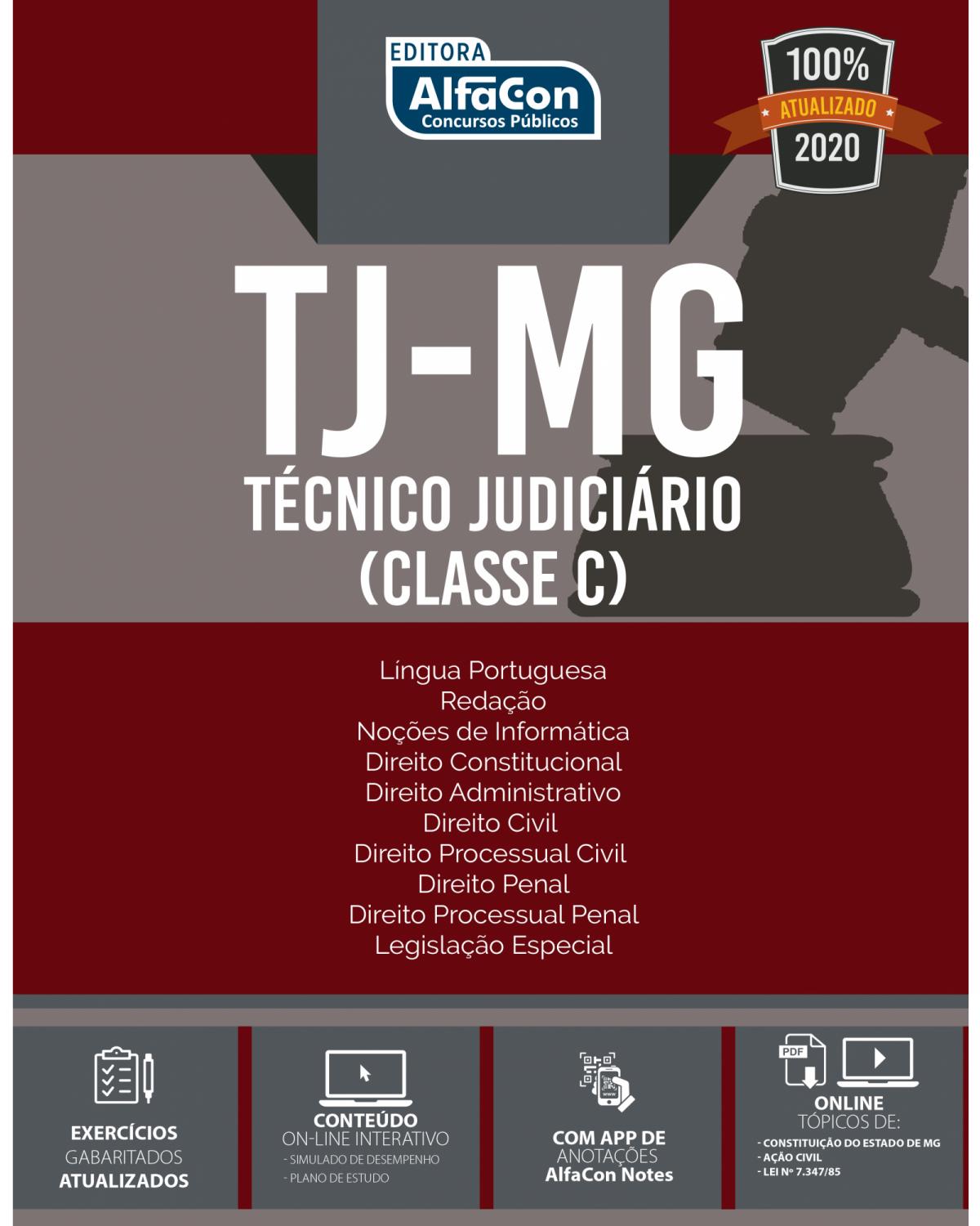 Técnico judiciário - Tribunal de Justiça de Minas Gerais (Classe C) (TJ-MG) - 1ª Edição | 2020