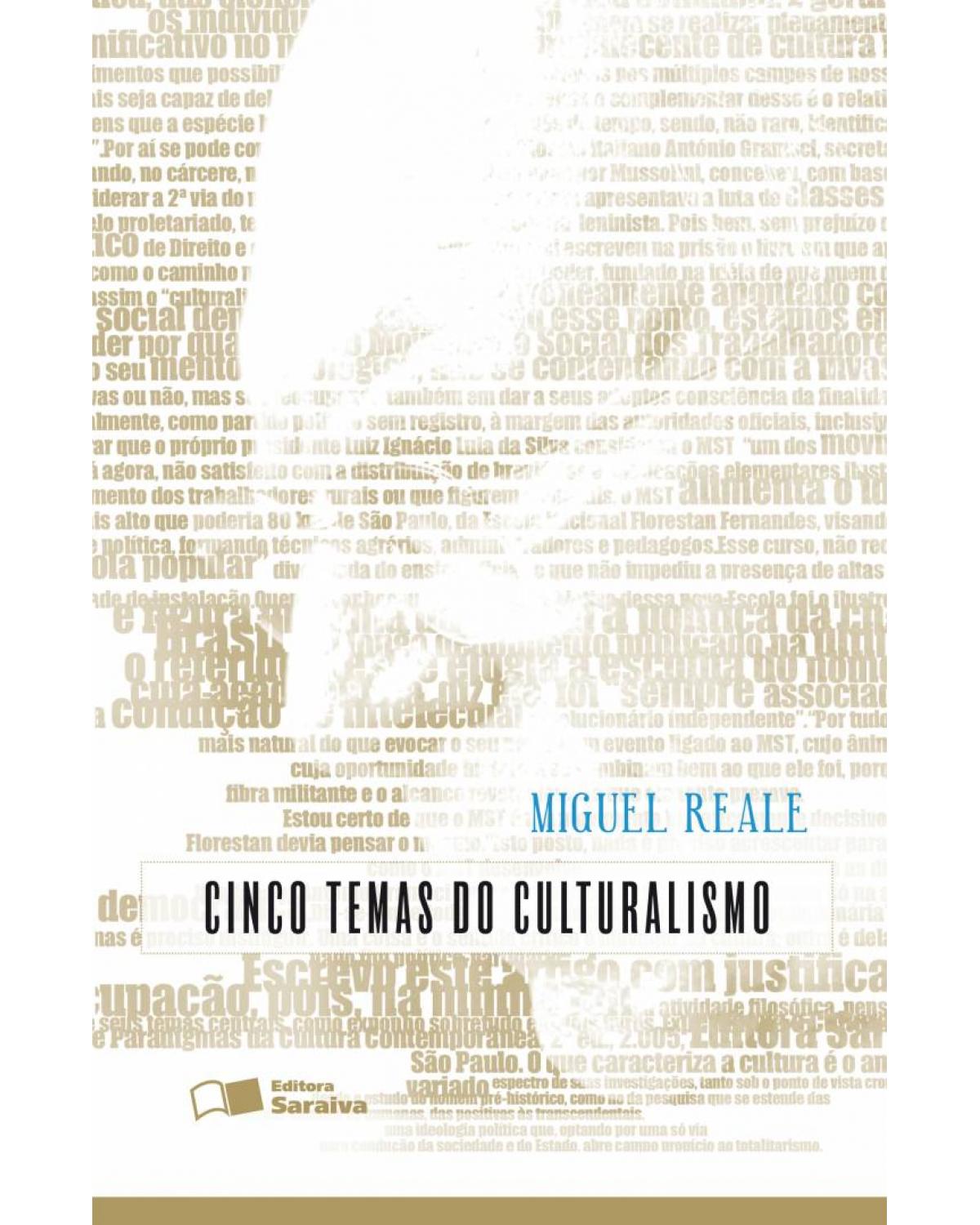 Cinco temas do culturalismo - 1ª Edição | 2013