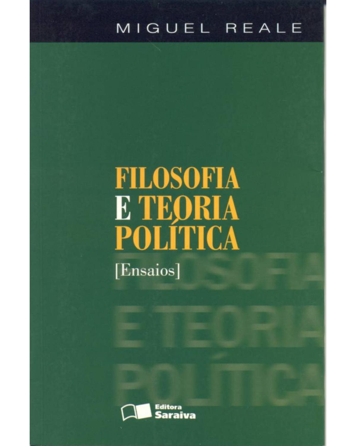 Filosofia e teoria política - ensaios - 1ª Edição | 2003