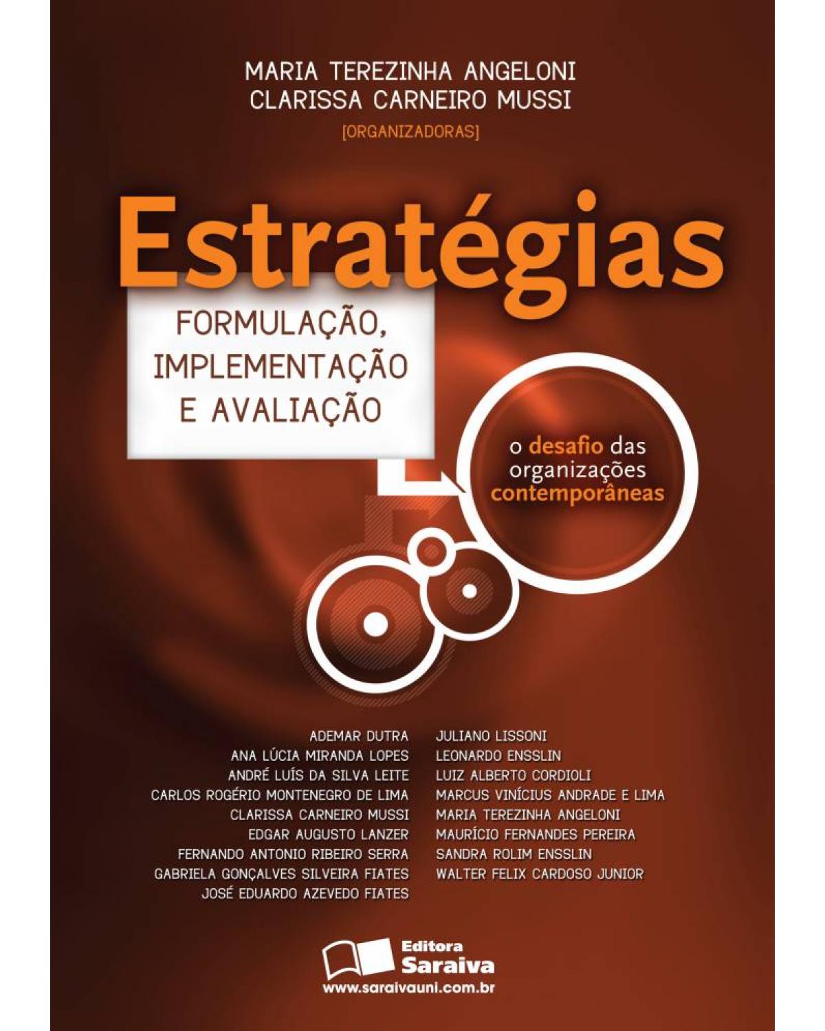 Estratégias - formulação, implementação e avaliação - 1ª Edição | 2008