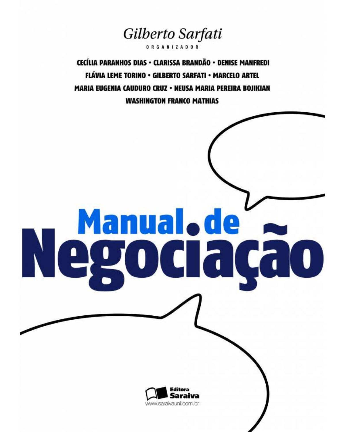 Manual de negociação - 1ª Edição | 2010