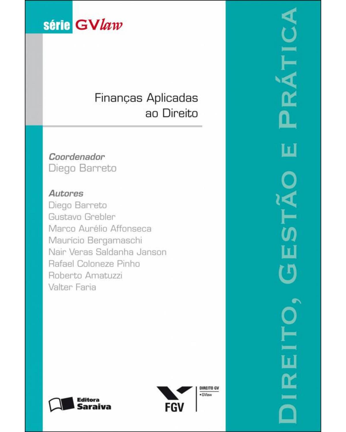 Finanças aplicadas ao direito - 1ª Edição | 2011