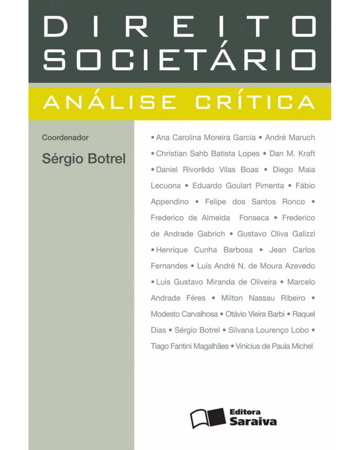 Direito societário - análise crítica - 1ª Edição | 2012