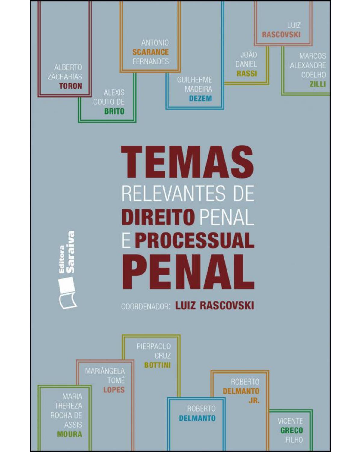 Temas relevantes de direito penal e processual penal - 1ª Edição | 2012