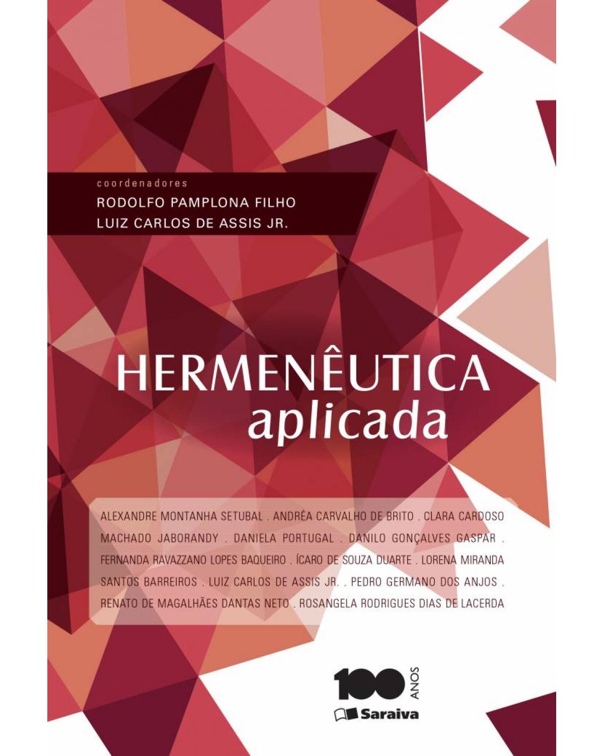 Hermenêutica aplicada - 1ª Edição | 2014