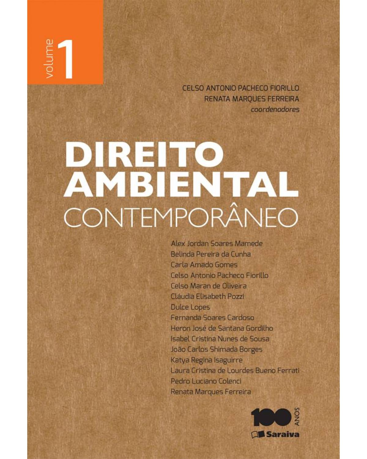 Direito ambiental contemporâneo - Volume 1:  - 1ª Edição | 2015