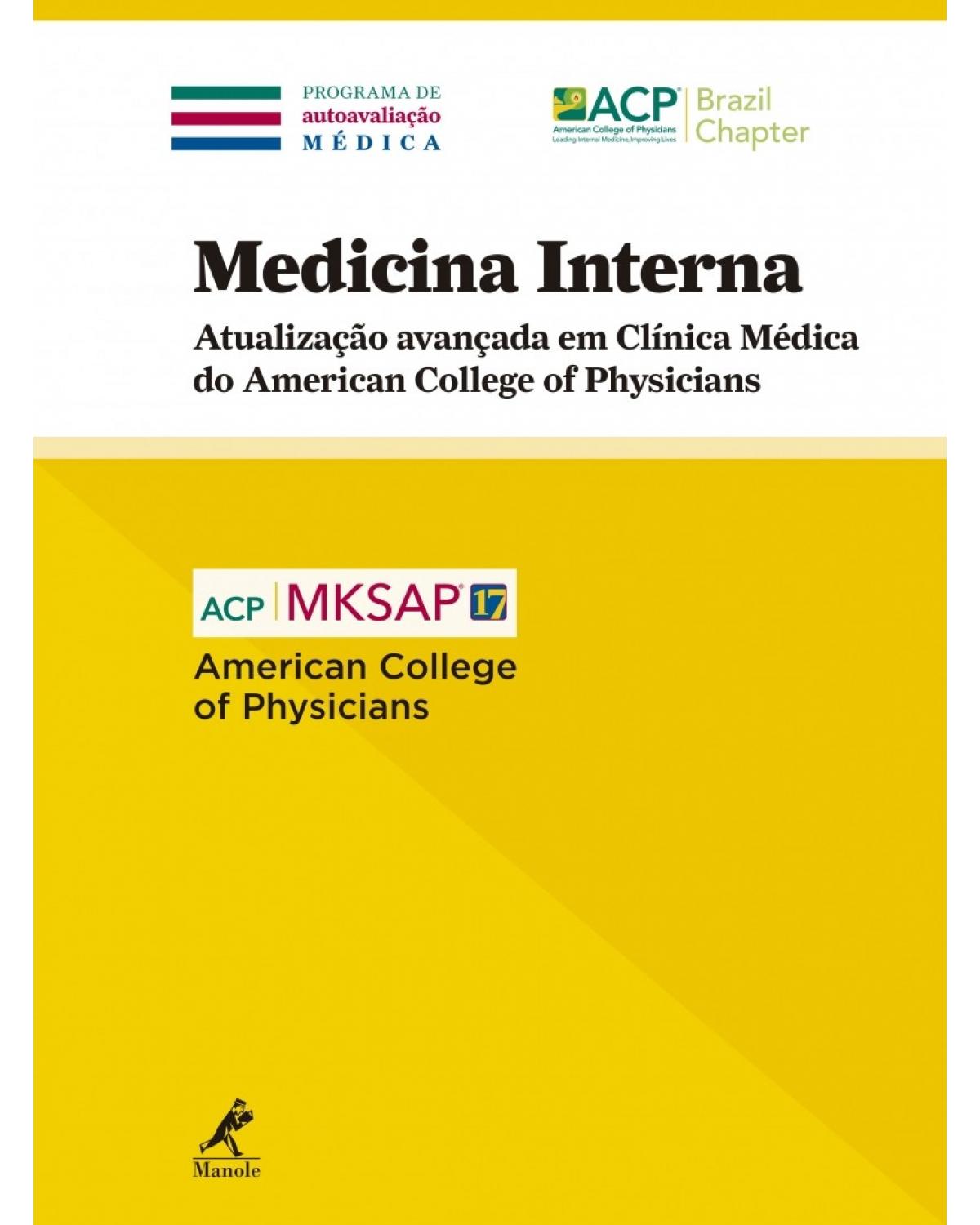 Medicina interna - atualização avançada em clínica médica do American College of Physician - 1ª Edição | 2017