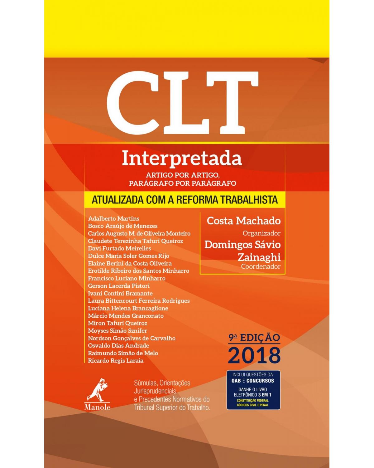 CLT interpretada - artigo por artigo, parágrafo por parágrafo - 9ª Edição | 2018