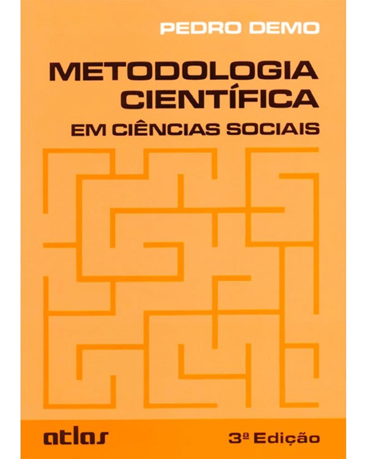 Metodologia científica em ciências sociais - 3ª Edição | 1995