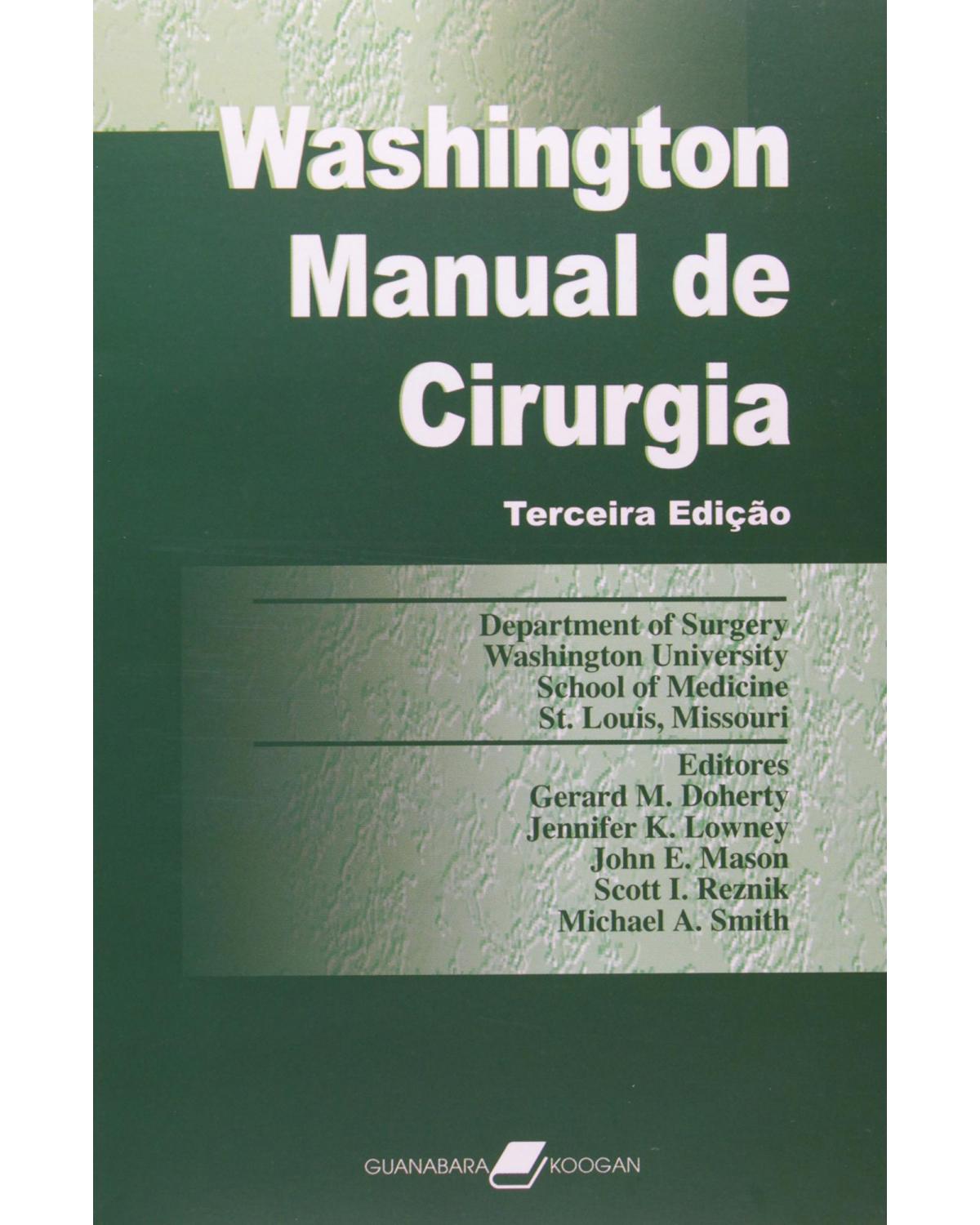 Washington - Manual de cirurgia - 3ª Edição | 2005