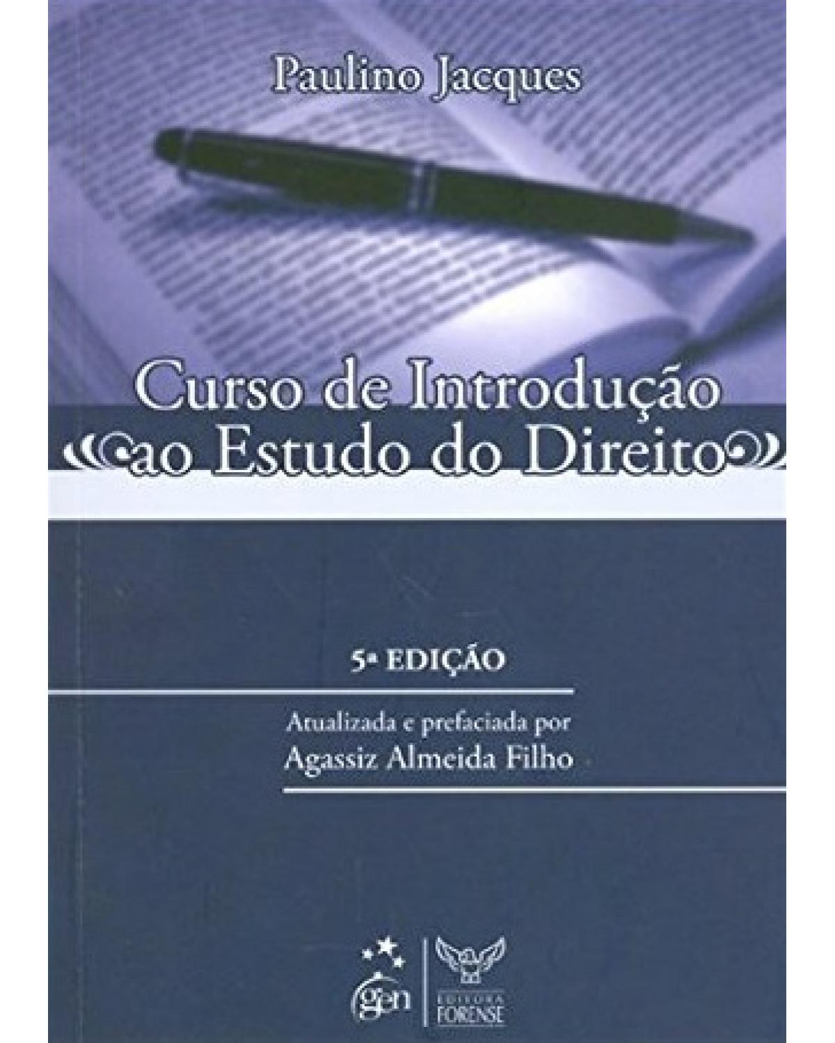 Curso de introdução ao estudo do direito - 5ª Edição | 2009