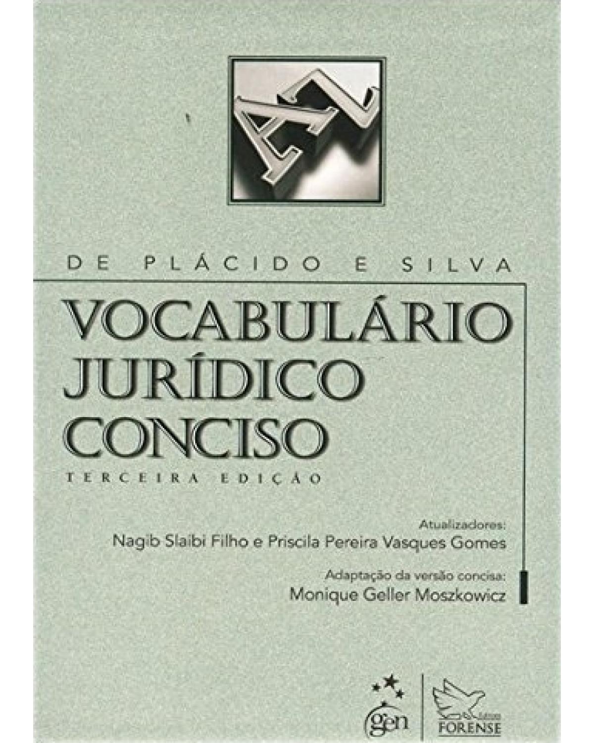 Vocabulário jurídico conciso - 3ª Edição | 2012