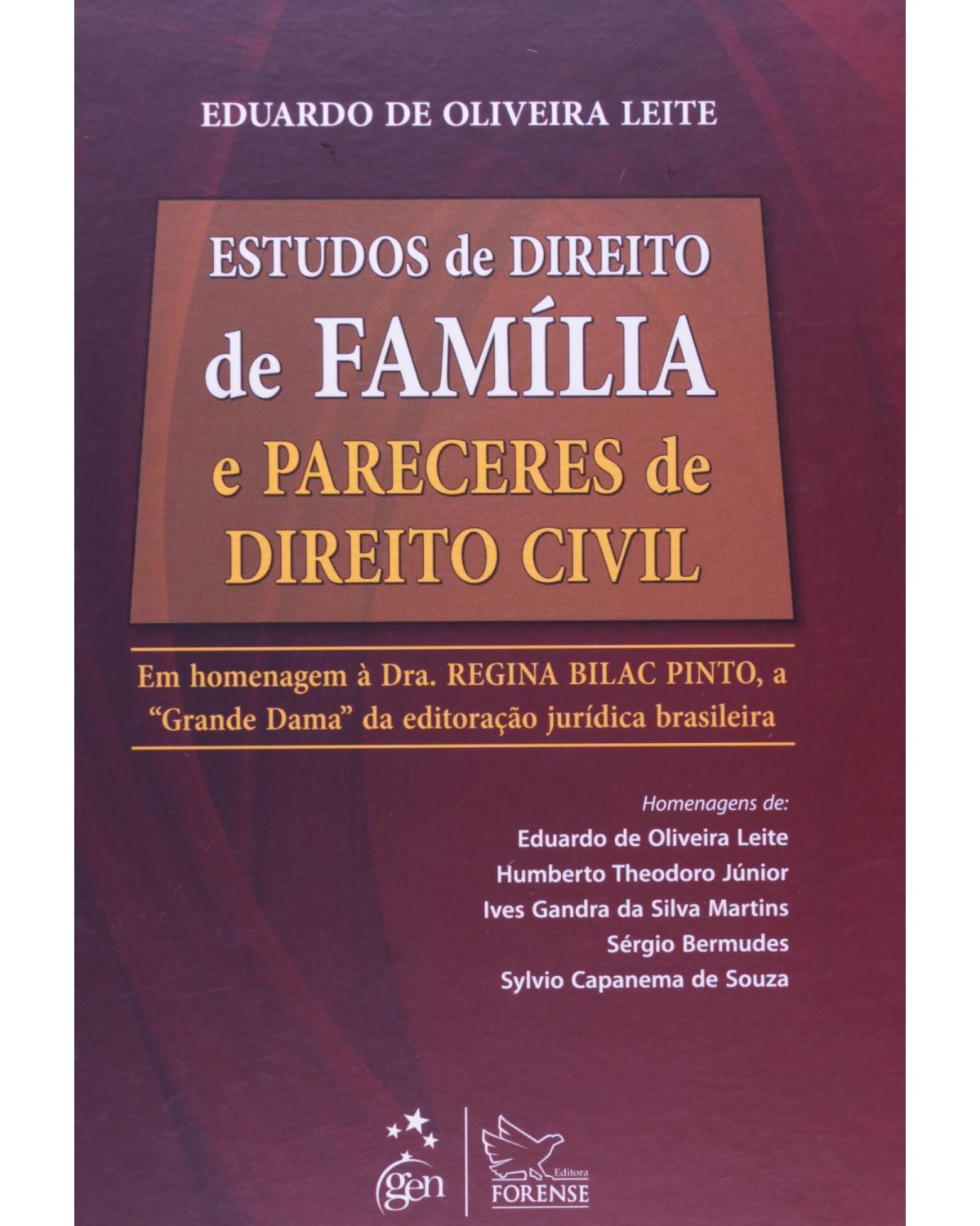 Estudos de direito de família e pareceres de direito civil - 1ª Edição | 2012