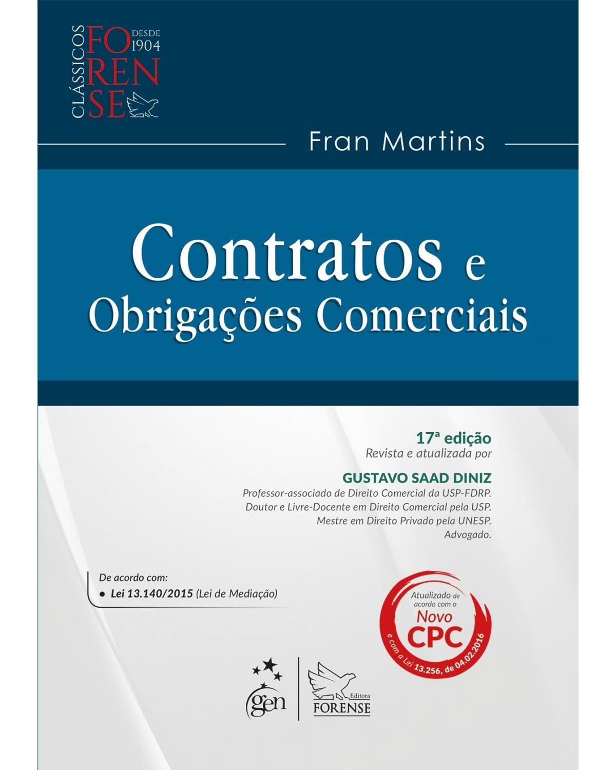 Contratos e obrigações comerciais - 17ª Edição | 2016