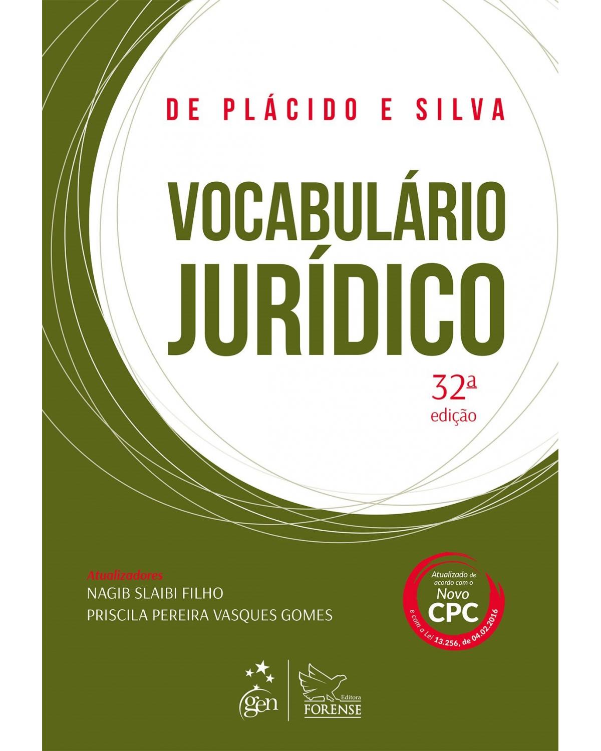 Vocabulário jurídico - 32ª Edição | 2016