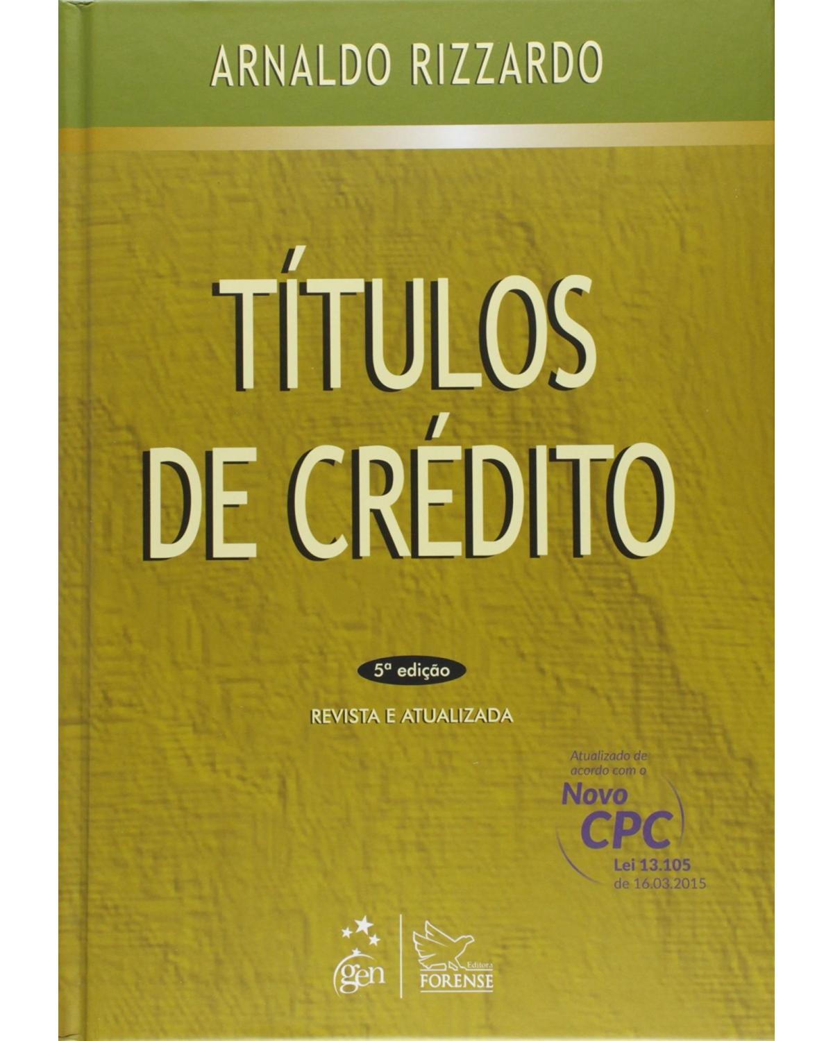Títulos de crédito - 5ª Edição | 2015