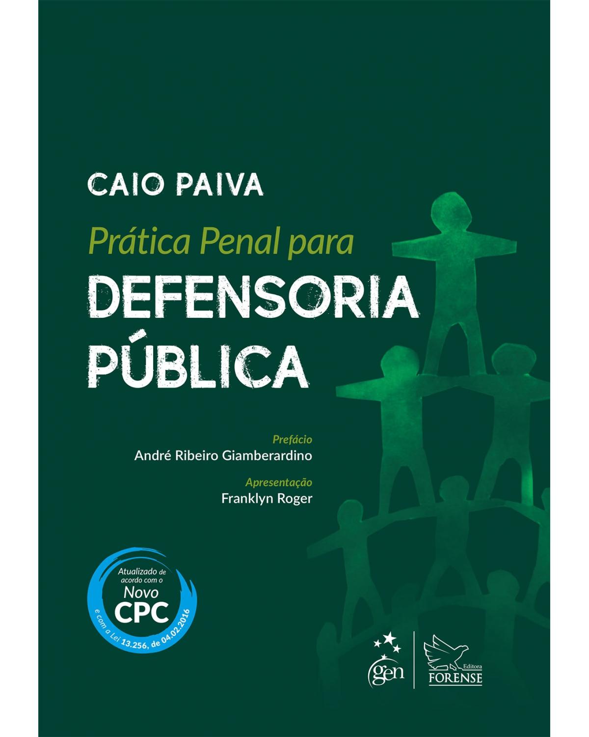 Prática penal para a defensoria pública - 1ª Edição | 2016