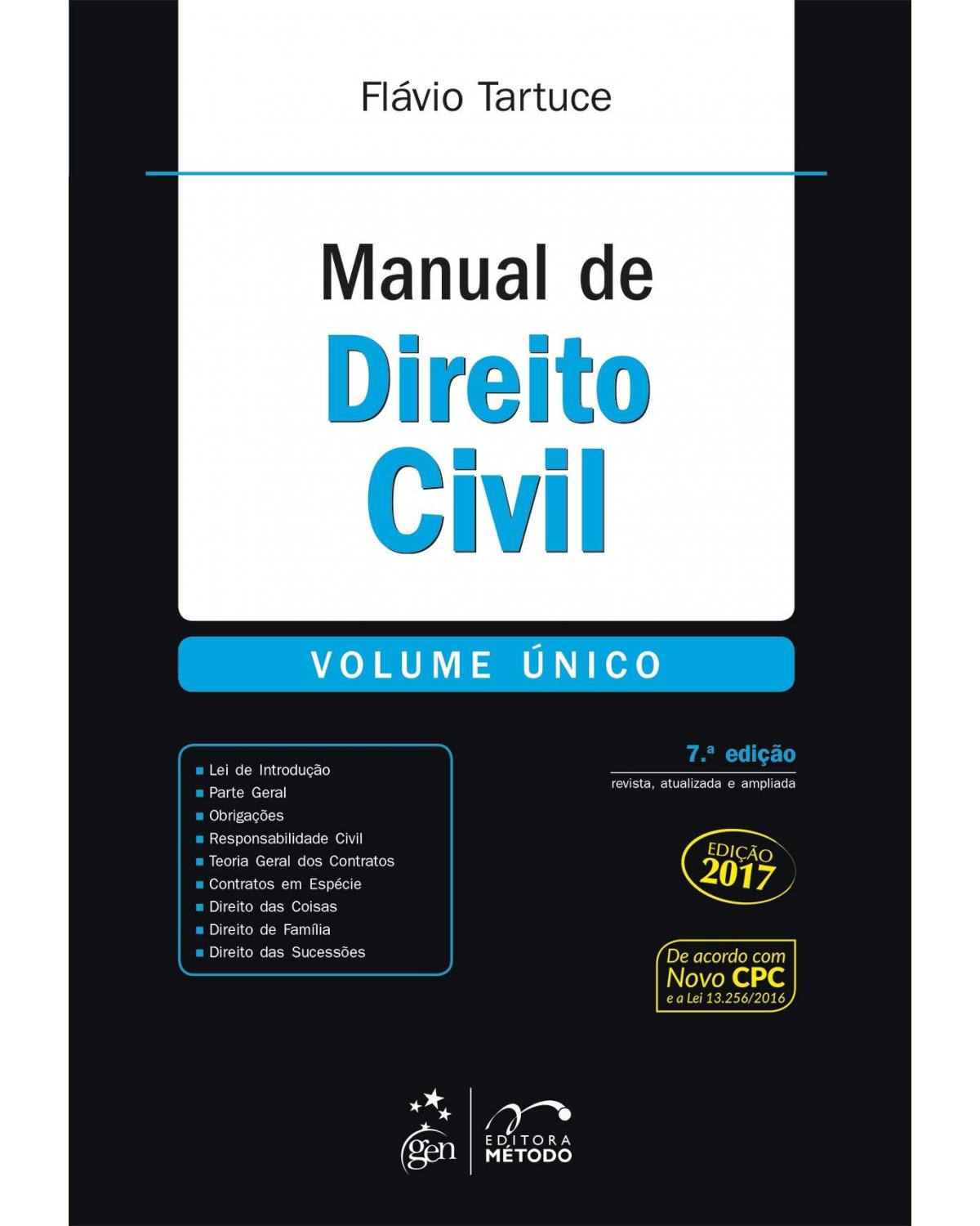 Manual de Direito Civil - Volume Único - Volume único - 7ª Edição | 2017