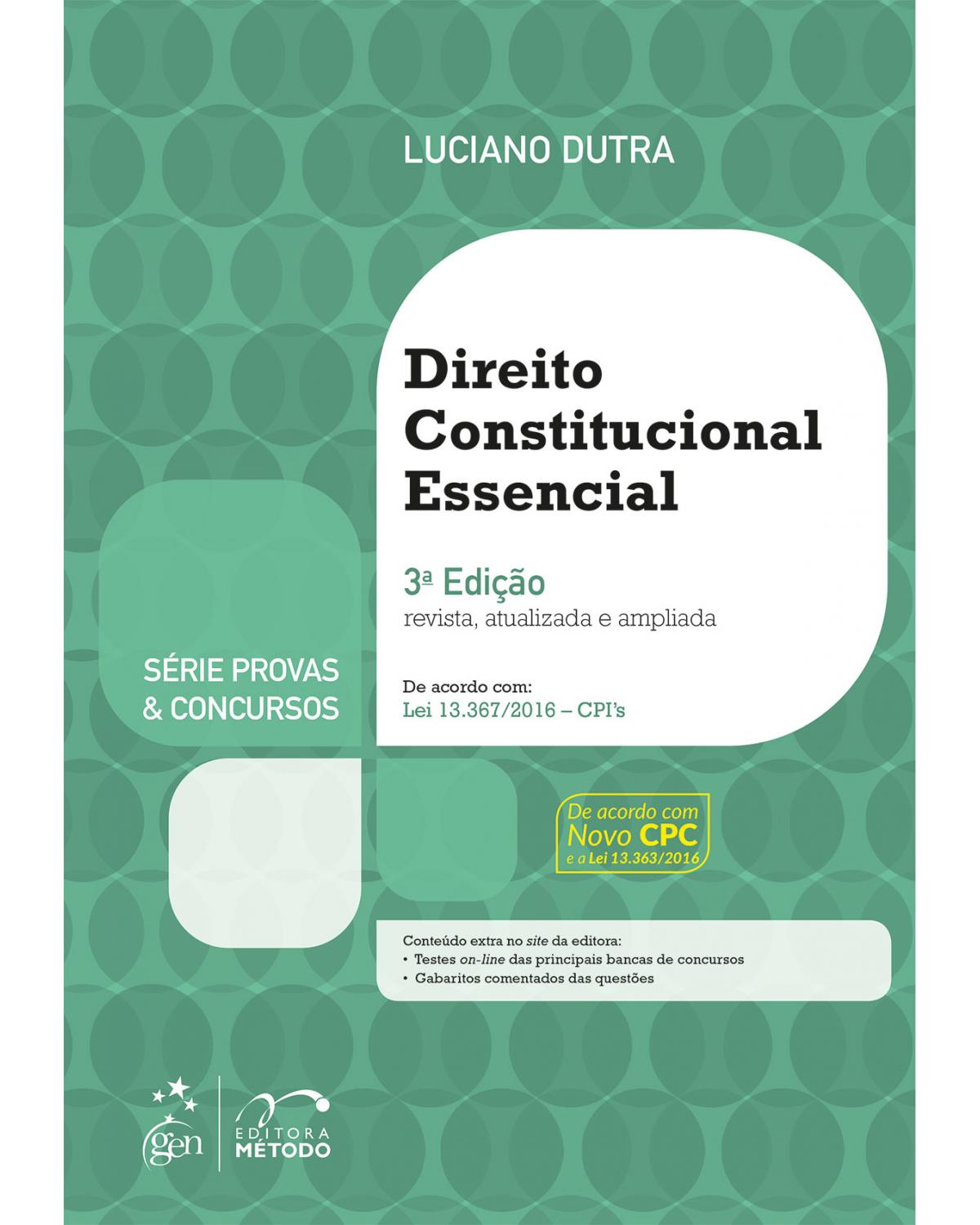 Direito constitucional essencial - 3ª Edição | 2017