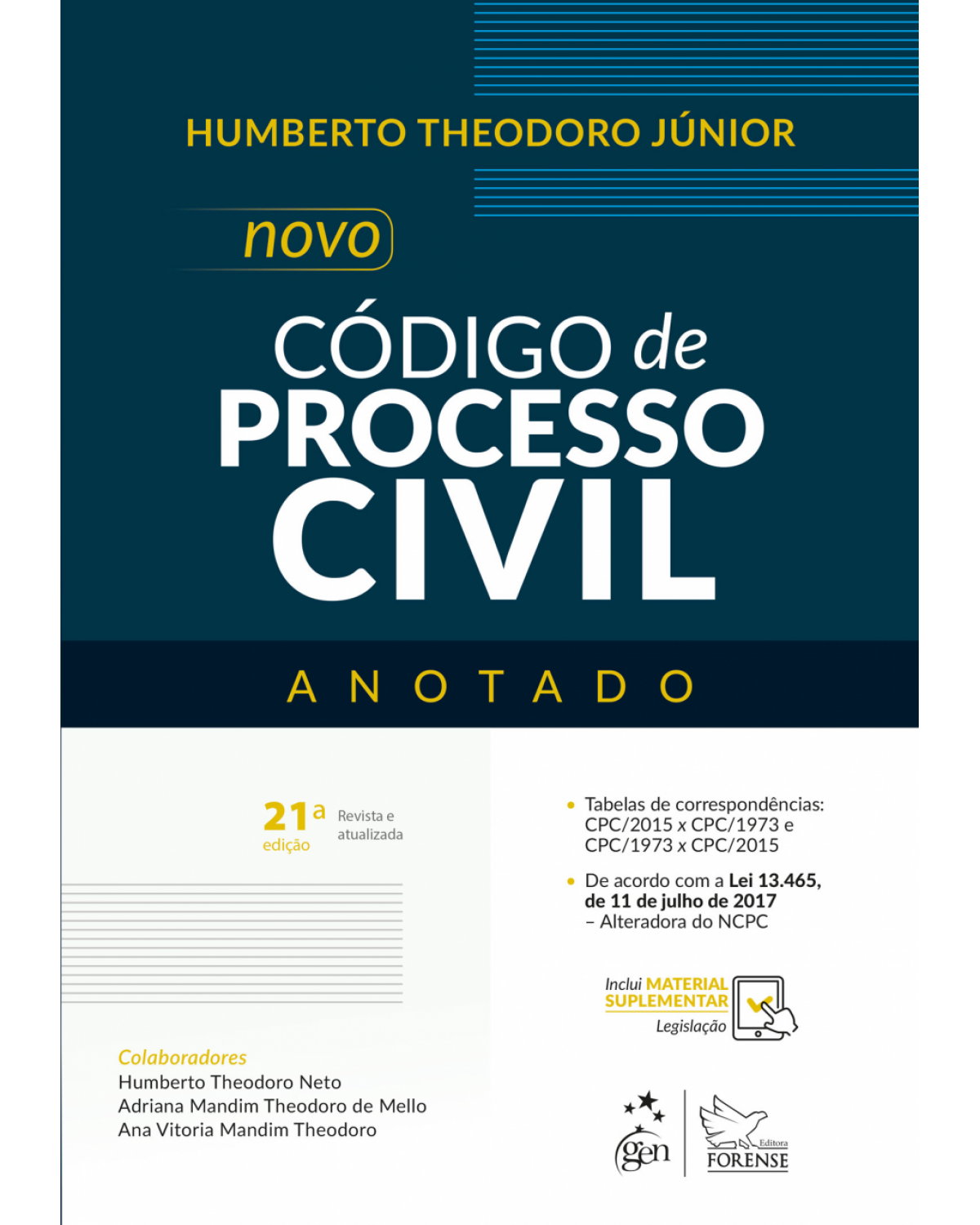 Novo Código de Processo Civil Anotado - anotado - 21ª Edição | 2018