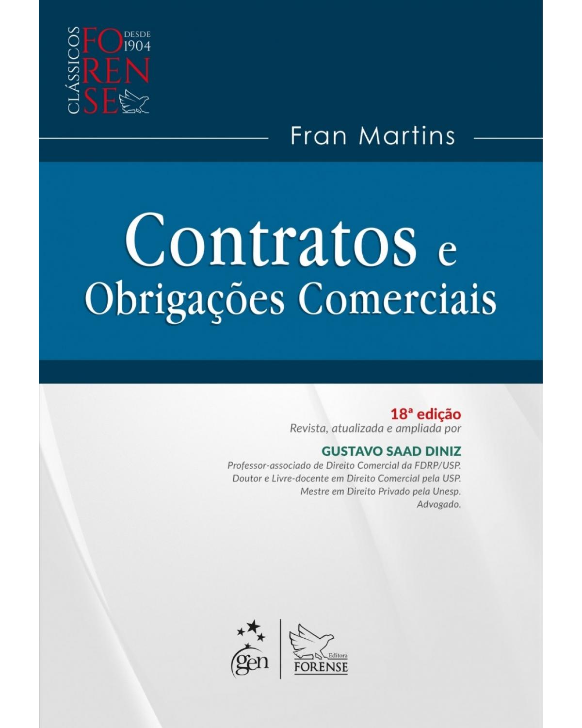 Contratos e obrigações comerciais - 18ª Edição | 2018