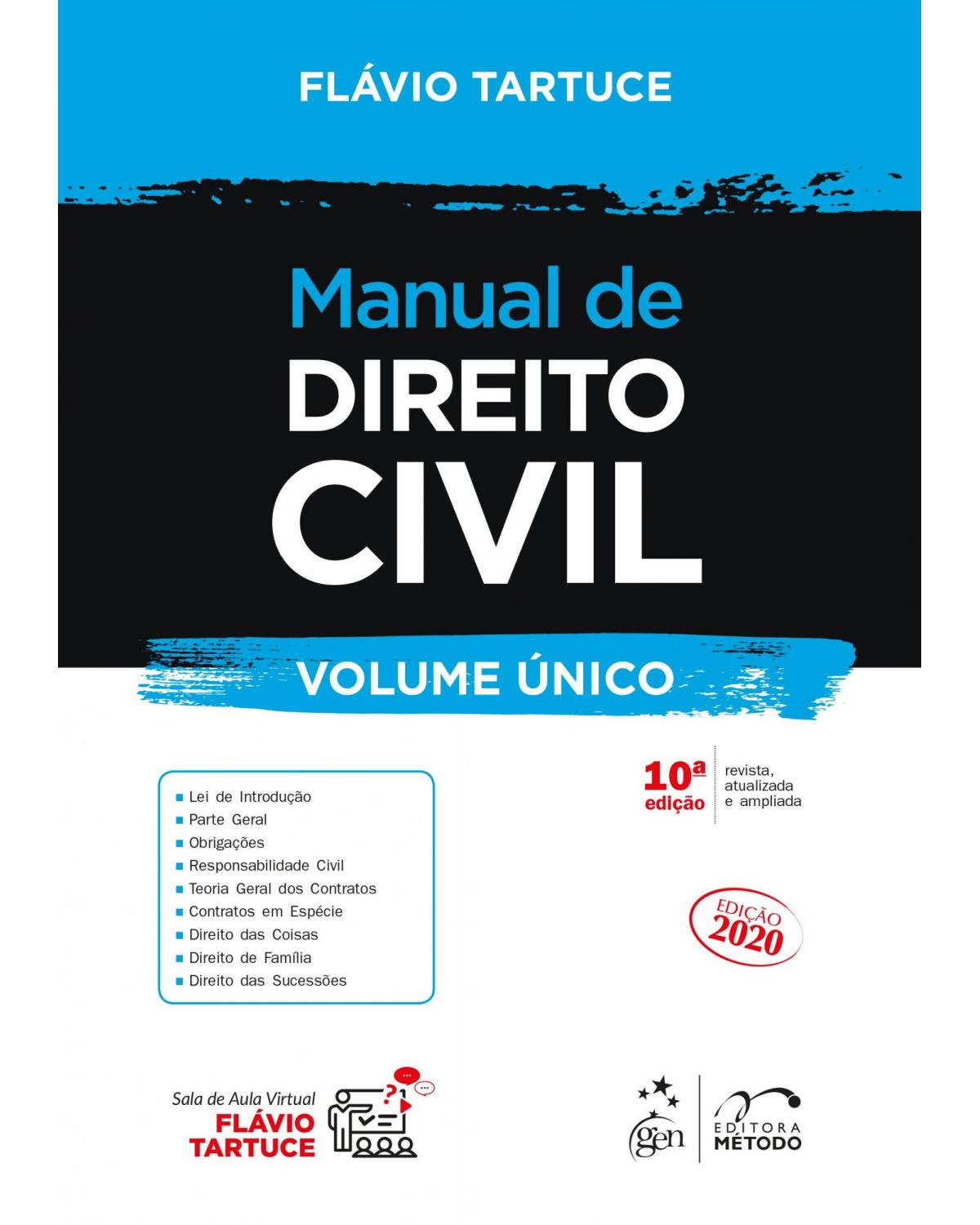 Manual de Direito Civil - Vol. Único - volume único - 10ª Edição | 2020