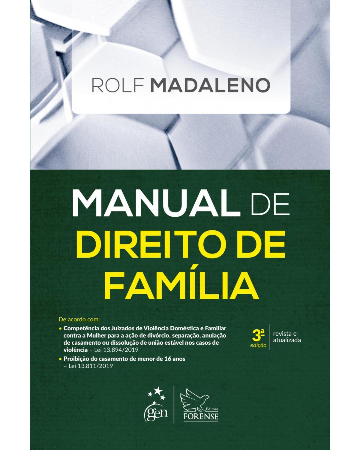 Manual de direito de família - 3ª Edição | 2020